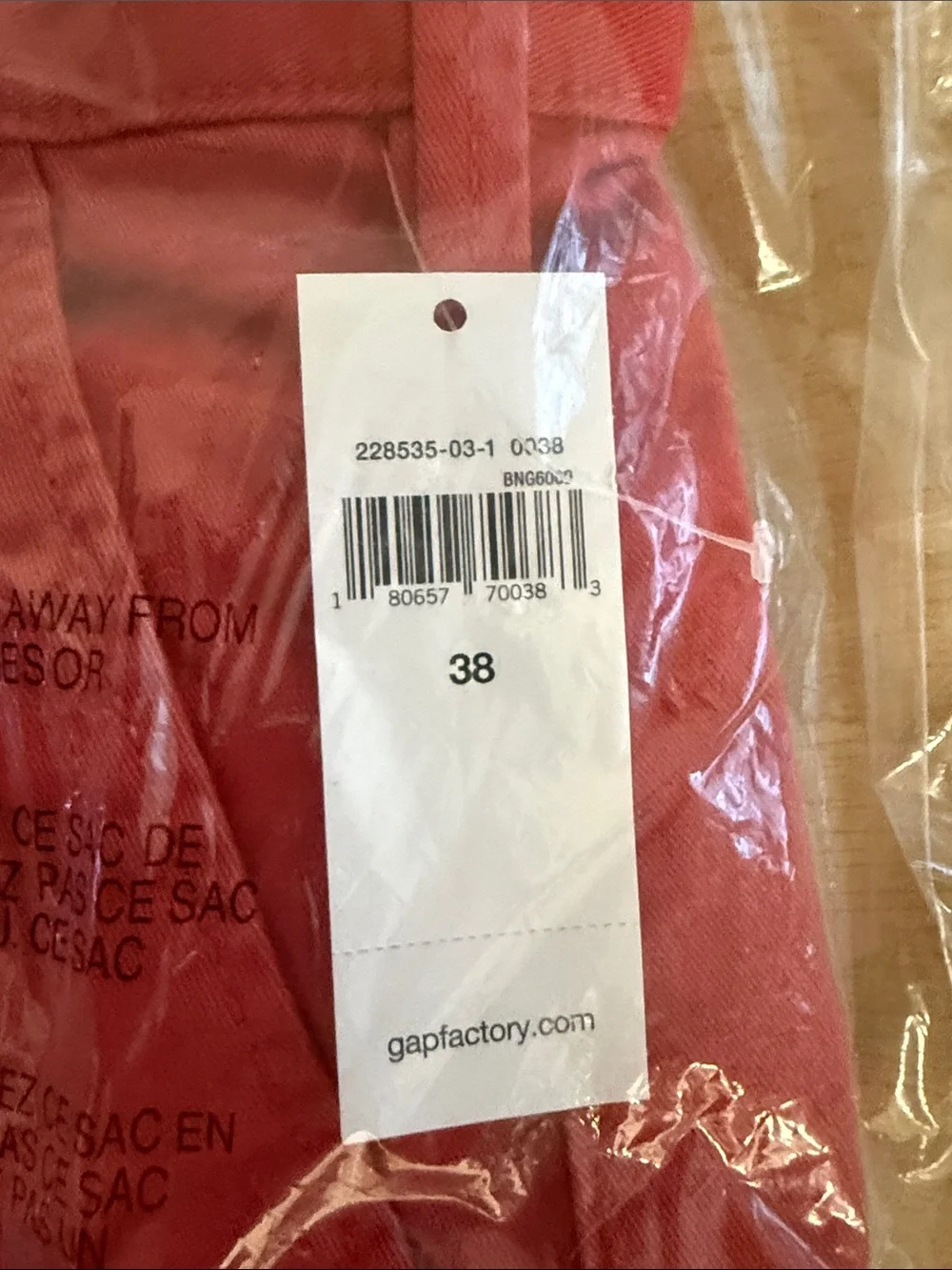 GAP Men's Coral Red Chinos